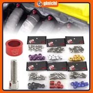 9Pcs M8 JDM Racing Car Engine Screw For Honda B D F H Series Auto Modified Hex Fasteners Fender Inta