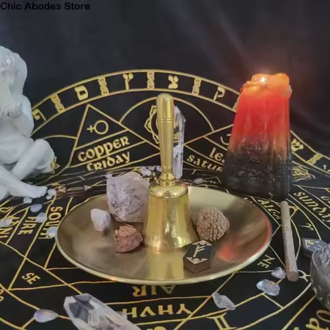 Pentagram Altar Ritual Burning Holder Plate Stainless Steel 14cm Burning Flat Bowl Durable Multi-pur