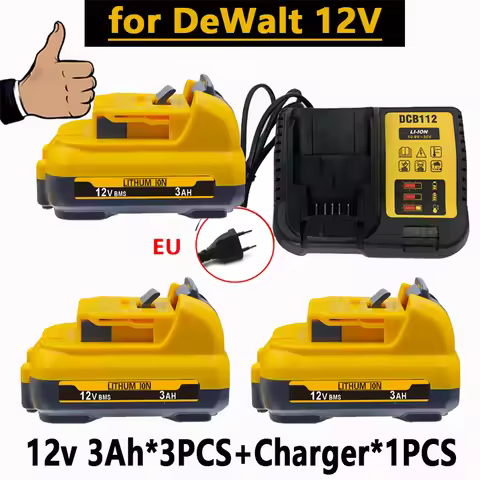 Original Genuine 12v for DEWALT 12V MAX 2.0Ah 3.0AH Tool Lithium-ion Battery.For DEWALT DCB120 Brush