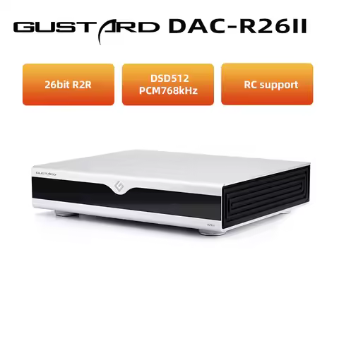 Gustard R26 II Decoder 26 Bit Network Streamng DAC Fully Discrete R2R BT5.1 DSD512 PCM768kHz with Re