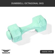 Wannalife 5kg Octagonal Dumbbell | Dumbbell Dumbbell Dumbbell Barbell Barbell Weight Lifting 5 kg Wo