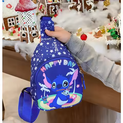 Adorable 18*16.5*5cm Anime Stitch Patterned Cross Body Bag for Fashion Loving Girls