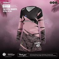 Custom Name Cheap Jersey Muslimah Shirt Design Pink Flower Muslimah Tshirt Ombak Exclusive Oversized