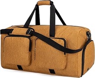 Travel Bag Overnight Bag Duffle Weekend Bag for Men,Women Travel Gym Bag with Shoe Compartment, Brow