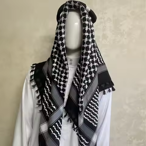 New Arab Kaffiyeh Scarf & Agal Set, Muslim Men's Ramadan Headwear, Ethnic Fashion