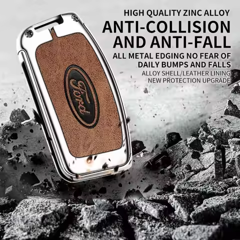 Car Metal Remote Key Case Cover Ford Focus 2 MK2 Fiesta Mondeo Galaxy Falcon Territory Ecosport B-Ma