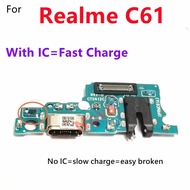 Charging Board for Realme C61 Fast Charge Port With IC Connector Dock Repair Replacement Part