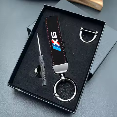 For BMW X1 X2 X3 X4 E53 E83 E84 F48 F40 G20 X5 X6 X7 E60 G30 G32 G01 G02 G06 Suede Metal Car Key Rin