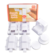 (4 LOCK + 1 KEYS) Despacito 5pcs 5 pcs Baby Safety Magnetic Lock Cabinet With Key Child Safety Locks