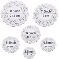 Diva Doyleys Paper WHITE 3.5/4.5/5.5/8/10/12 Inch Doyles Paper Jar Liner Doiley Dolly Lace Paper Jar