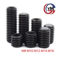 [YMH] M8m10m12m14m16 Grade 12.9 Black Flat End Fixing Screw Jimmy Screw Top Screw Machine Meter Scre