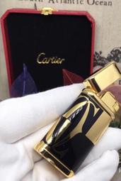 Cartier打火機附原裝盒！說明書！金黑色大Logo！二手品、極新！非Zippo、Dunhill、Dupont