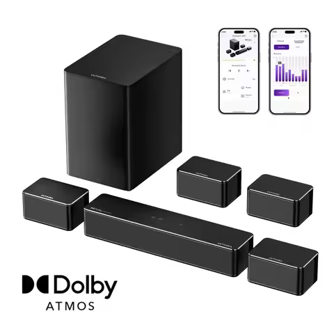 ULTIMEA 7.1 Surround Sound System Sound bar for TV with Dolby Atmos&APP Control, Home Cinema Bluetoo