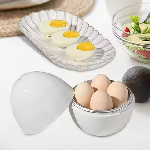 Microwave Boiled Egg Maker Microwave Egg Steamer Rapid Egg Cooker For Hard Soft Boiled Egg Egg Boile