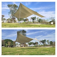 Large Flysheet 5.1x5.1m Tarp Tent Octagon Sunshade Awning Ultra-Large Sun Shelter Camping Canopy Pav