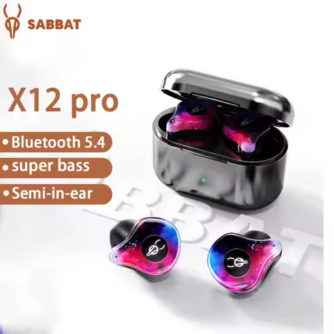 Sabbat X12 PRO 14.2 Dynamic Driver Wireless Earphones Super Bass Bluetooth 5.4 Headset Tws Semi-in-e