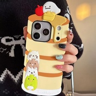 Casing iPhone 17/16/15/14/13 Animal Cake Layer Diskaun N8P1