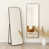 Full-Length Mirror Dressing Floor Wall Hanging Mirror Home Wall Mount Girls' Bedroom Makeup Dormitory Three-Dimensional