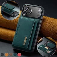 Case For iPhone 17 17Pro 17ProMax 16e 17Air Magnetic Wallet Bracket Leather Phone Cover Card Slot Sh