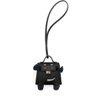 Hermès Black, Bleu Saphir and Mushroom Tadelakt Kelly Doll Charm Gold Hardware, 2024