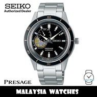 Seiko SSA425J1 Presage Vintage Style 60's Open Heart Made in Japan Automatic Box Shaped Hardlex Glass Stainless Steel Men's Watch SARY191