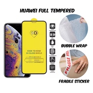 [Secured Pack] Huawei Y6 2018/Y6P 2020/Y9 2019 Full Glue Tempered Glass Screen Protector