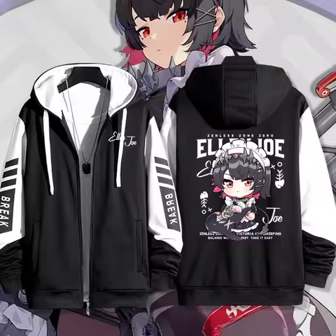 Anime Zenless Zone Zero 3D Print Zip Up Women/Men Hoodie Sweatshirt ZZZ ZZZERO Ellen Joe Cosplay Zip