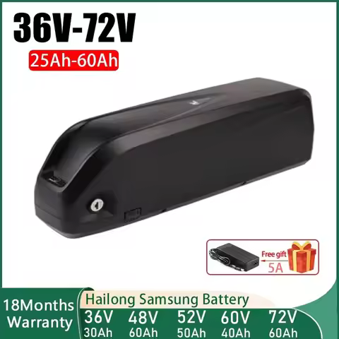 72v ebike Hailong 36v 48v 60v E Bike Akku 50ah 52v 13ah 40ah 30ah 50ah 60ah Electric Bicycle Ncr1865