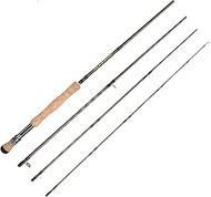 Fly Fishing Rod, Carbon Fiber, 9ft to 10ft, 5/6wt to 7/8wt, 4 Piece Sections, Lightweight, Medium-Fa