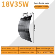 New Flexible Solar Panel 18V Household Photovoltaic Module Single Crystal Solar Panel Power Generati