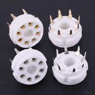 ZELTH 1Pcs Ceramic Tube Socket, Octal 8Pin K8A Valve Base, Durable GZC8-Y GZC8-Y-2 Tin-Plated DIY PC