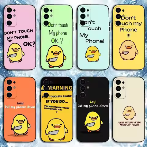 Dont Touch My Phone Phone Case For Samsung S25,S24,S23,S22,S21,S20,Plus,Fe,Lite,Others Black Cover