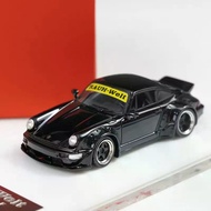 SH 1/64 Porsche RWB 964 Black Resin Diecast Car Model Toy Birthday Gift