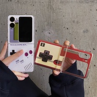 LUSHUO Retro Korean Cute Games Console Trendy Foldable Phone Case  for Samsung Galaxy Z Flip 7 6 5 4