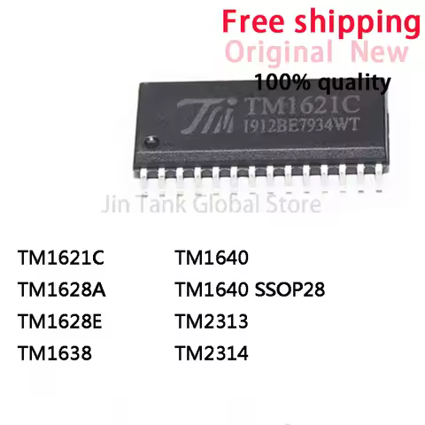 10Pcs 100% New TM1621C TM1628A TM1628E TM1638 TM1640 TM1640 SSOP28 TM2313 TM2314 SOP-28 LED driver I