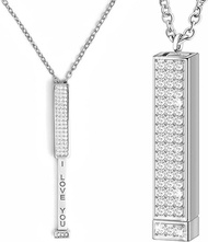 I Love You - Hidden Message Necklace Personalized Hidden Slider Necklace Retractable rod necklace wi