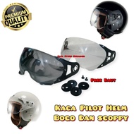 Honda Scoopy Helmet Pilot Glass + Ears + Bolts Bogo Pilot Helmet HBC Cakil/ Momo/ Niels Hijab/