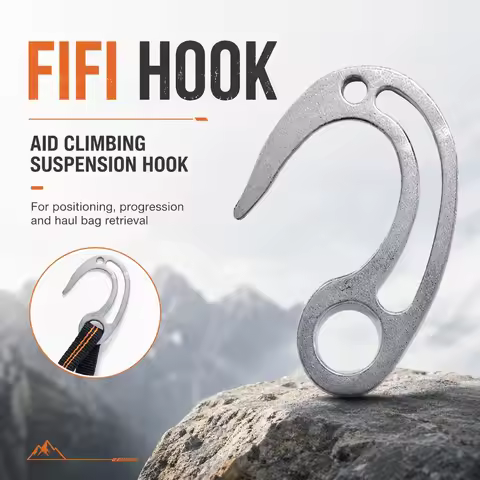 Fifi Hook Aid Climbing Suspension Hook U-Shaped Climbing Positioning Hook Progression & Haul Bag Ret