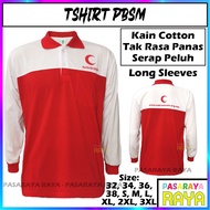 BAJU T-SHIRT UNIFORM PERSATUAN BULAN SABIT MERAH PBSM LENGAN PANJANG TSHIRT PBSM