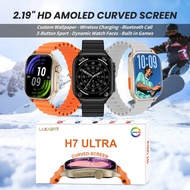 2.19inch Smart Watch Curved HD AMOLED Screen, Wireless Charging, Bluetooth Call, Multi-Sport Modes H
