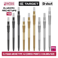 TARGET Dart Point - ELYSIAN ARCHETYPE 43 PREMIUM SWISS POINT REPLACEMENT STEEL DART POINTER 3Pcs/Pac