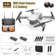 New Drone E88 Pro Shoot Murah Drone 4k Dual Camera Original indoor outdoor Drone Kamera Jarak Jauh 4K HD Kamera Quadcopter Smart Drone Remote/Drone WiFi FPV Dual Kamera RC Drone Jarak Jauh Murah