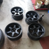 TE 37 Sport Rim Black 15 Inch 4x100 (4pcs)