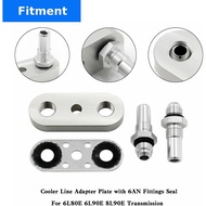 Transmission Cooler Line Adapter Plate with 551121-6AN Fitting Seal Fit For 6L80E 6L90E 8L90E UTOD