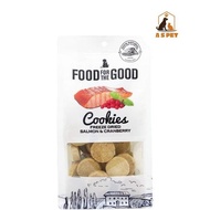 Food for the Good Freeze Dried Cookies Salmon &amp; Cranberry Cat &amp; Dog Treats 70g