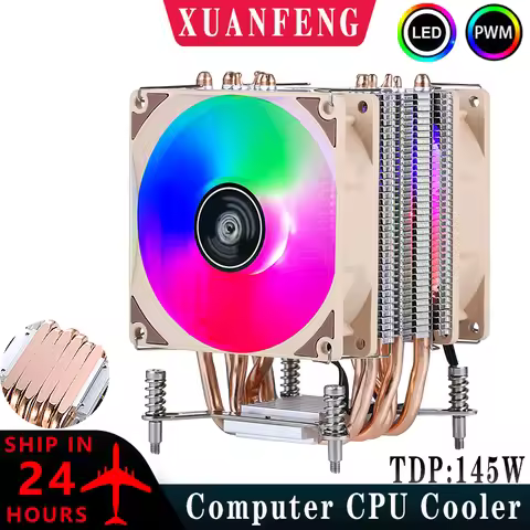 XUANFENG Cooler x99 x79 Cpu Fan Air-cooled 2/4/6 Heat Pipe Radiator 4pin/PWM mute Compatible LGA2011