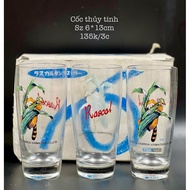 Set of 3 glass cups
