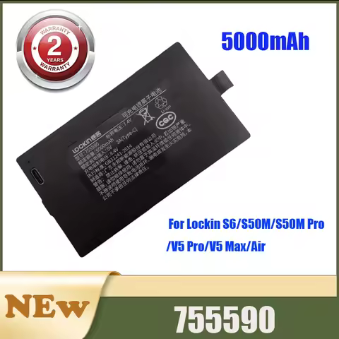 Smart Door Lock Battery For Lockin S6/S50M/S50M Pro/V5 Pro/V5 Max/Air ZNS-09G 755590 5000mAh