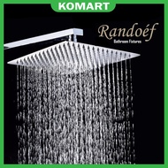 12 Inch Stainless Steel Round Square Shower Head Rainfall Shower Head Ultra Thin / Kepala Paip Mandi
