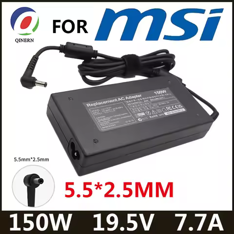 19.5V 7.7A Laptop Adapter 150W Power Supply For MSI GS60 GS70 GE62 GS40 GS63 GL62 MS-16H7 MS16H Ghos